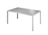 tectake® Gartentisch, aus Aluminium und Kunststoff, wetterfest und UV-beständig, 150 x 90 x 74,5 cm