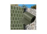 NYVI Polyrattan Sichtschutzstreifen Privafence 255 x 19 cm - Sichtschutz für Doppelstabmatten Zaun Farbe:Grün;Anzahl:10