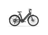 SachsenRAD xBird Urban City-Bike C6F Connect Mit Diebstahlschutz APP Modernes Design E-Bike Elektrofahrrad mit Integriertes LCD Display und StVZO-zugelassene LED-Leuchten für 150-180CM dunkelgrau 26 Zoll