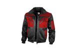 QUALITEX HIGH QUALITY WORKWEAR Pilotenjacke pilotenjacke schwarz/rot Damen: 48 Herren: XL