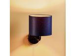 Wandleuchte Soho, zylindrisch, blau/gold