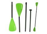24MOVE® Paddel Doppelpaddel 2 in 1 Teleskoppaddel Stechpaddel für SUP Stand Up Board , Kajak, Aluminium 230cm, Grün