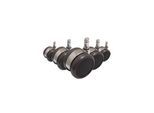 hjh OFFICE Stuhlrollen 5x ROLO LUX 11mm/65mm Metall, Kunststoff