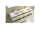 Jet-Line Badset Badmöbel 2-Personen Set Bad MöbeHolzoptik hell Doppel Waschtisch