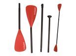 24MOVE® Paddel Doppelpaddel 2 in 1 Teleskoppaddel Stechpaddel für SUP Stand Up Board , Kajak, Aluminium 230cm, Rot