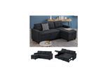 Vitalispa Ecksofa Campina Anthrazit 226 x 161 cm L-Form