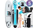 Bluemarina SUP Board Ariki, Stand Up Paddle aufblasbar mit Paddel, Pumpe, Rucksack, 5J Garantie (Kid 230x65x10cm / 7'7" , Classic)
