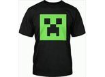 Minecraft Creeper Glow In The Dark Kinder T-Shirt 110/116 Schwarz