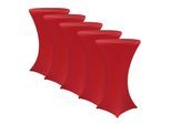 NYVI Stehtischhusse NYVIGala - Elastische Stretchhusse für Stehtische & Bistrotische Farbe:Rot;Größe:Ø 80-85 cm - 5er Set