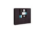 Büromöbel Büro Schrank Aktenschrank Pompeji schwarz 2.18x1.8x0.4m Büro Homeoffice Arbeitszimmer