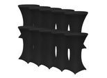 NYVI Stehtischhusse NYVIGala - Elastische Stretchhusse für Stehtische & Bistrotische Farbe:Schwarz;Größe:Ø 70-75 cm - 10er Set