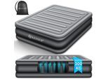 KESSER® Aufblasbare Matratze Luftbett mit eingebauter elektrischer Pumpe integrierte erhöhte aufblasbare Matratze für Übernachtungsgäste mit Aufbewahrungstasche