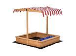 Outsunny Sandkasten Tannenholz, Vliesboden, Polyester, Kunststoff