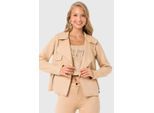 Lederimitatjacke CIPO & BAXX "Jacken", Damen, Gr. XL, grau (stone), Stoff, 100% Polyester, unifarben, regular fit normal, Jacken, in Wildleder-Optik