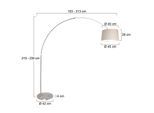 Bogen-Stehlampe Sparkled Light silber/schlamm