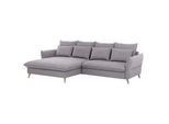 Livetastic Eckschlafsofa , Hellgrau , Textil , Buche , vollmassiv , Füllung: Schaumstoffflocken,Schaumstoffflocken , 274x170 cm , Stoffauswahl, seitenverkehrt erhältlich, Schlafen auf Sitzhöhe, Rücken echt, Armteil links, Armteil rechts , Wohnzimmer, Sofas & Couches, Schlafsofas, Sonstige Schlafsofas