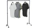 CLP Kleiderständer stabil Jersey, freistehend breitenverstellbar, Kleiderstange aus Metall im Industrial Design, Garderobenständer