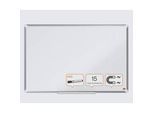 nobo Whiteboard Premium Plus, Stahl weiss emailliert, magnethaftend, B 900 x H 600 mm, inkl. abnehmbarer Stiftablage und 1 Boardmarker