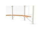 Design-Sitzbank WSM f. Achteckpavillon Paris, L 1000 mm, Kiefernholz, pulverb. Stahl, grauweiss