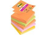 POST-IT Haftnotizen Super Sticky Z-Notes Boost R330-5SS-BOOS, 76 x 76 mm, farbig, 5 x 90 Blatt