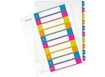LEITZ® Kunststoffregister Wow, Zahlen 1-10, A4 Überbreite, PC-beschriftbar,einzeln
