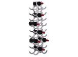 FineBuy Design Alu Weinregal Flammen 93 cm Regal Flaschenregal 27 Flaschen