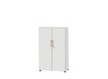 Schäfer Shop Select Schrank Start Off Wood, 4 OH, abschliessbar, B 800 x T 420 x H 1514 mm, Holz, lichtgrau