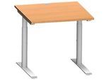 Schäfer Shop Genius Schreibtisch MODENA FLEX, 800 x 800 mm, Buche