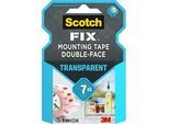 Scotch FIX™ TRANSPARENT doppelseitiges Klebeband 19,0 mm x 1,5 m, 1 Rolle