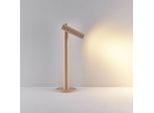 Molto Luce LED-Akku-Tischlampe Mimo T, sandfarben, Aluminium