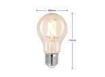 LED-Lampe E27 4W 2.700K Filament, dimmbar, klar