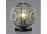 Tischleuchte Loft mit Rauchglas, einflammig, rund