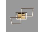 LED-Deckenlampe Frame, gold, dimmbar, 3-flammig