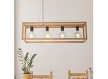 Hängeleuchte Square, 4-flg., 90 cm lang, Bambus, E27