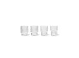 ferm LIVING Glas Ripple Small, klar, 60 ml, Glas, 4er-Set