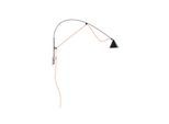 midgard LED-Wandlampe AYNO L, schwarz/orange, 2.700 K 130 cm
