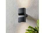 Außenwandleuchte KLAMP, Höhe 22,5 cm, zweiflammig