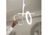 LED-Deckenleuchte Ulaop, zwei Ringe, weiß