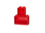 LEGO BRICK SHELF SET - RED