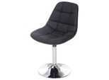 Esszimmerstuhl MCW-A60, Stuhl Drehstuhl, Retro 50er Jahre Design ~ Kunstleder braun, Chromfuß