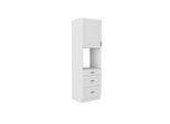Küchen Backofen Hochschrank 60 Stilo Weiss Küchenzeile Küchenblock + Schubladen