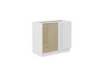 Lara Eckunterschrank 105 cm Cappuccino Hochglanz Küchenzeile Küchenblock Küche