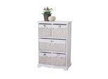Kommode Derby, Schubladenschrank, Shabby-Look Vintage 90x60x30cm, weiß
