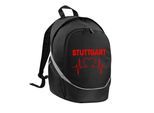 multifanshop Rucksack - Stuttgart - Herzschlag - Druck rot - Tasche
