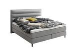Schöner Wohnen Boxspringbett , Hellgrau , Textil , H2 + H3 , 7-Zonen , Höhe ca. 20 cm , 180x200 cm , Reach , gepolstertes Kopfteil, Stoffauswahl, Topper durchgehend, Partnermatratze mit durchgehendem Bezug , Schlafzimmer, Betten, Boxspringbetten