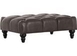 Hocker GUTMANN FACTORY "Amazonas", grau, B:98cm H:35cm T:75cm, Hocker, Sitzhocker, in Chesterfield Optik