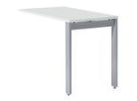 Schäfer Shop Select Ansatztisch LOGIN, 4-Fuss, B 1000 x T 600 x H 740 mm, lichtgrau/weissalu