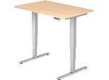 Schreibtisch ULM, elektrisch, höhenverstellbar, B 1200 mm, Ahorn-Dekor