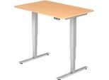 Schreibtisch ULM, elektrisch, höhenverstellbar, B 1200 mm, Buche-Dekor