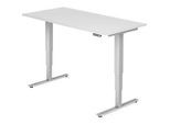 Schreibtisch ULM, elektrisch, höhenverstellbar, B 1600 mm, weiss